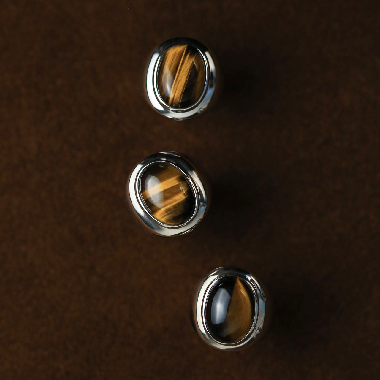 Eon ring L (Tiger eye)