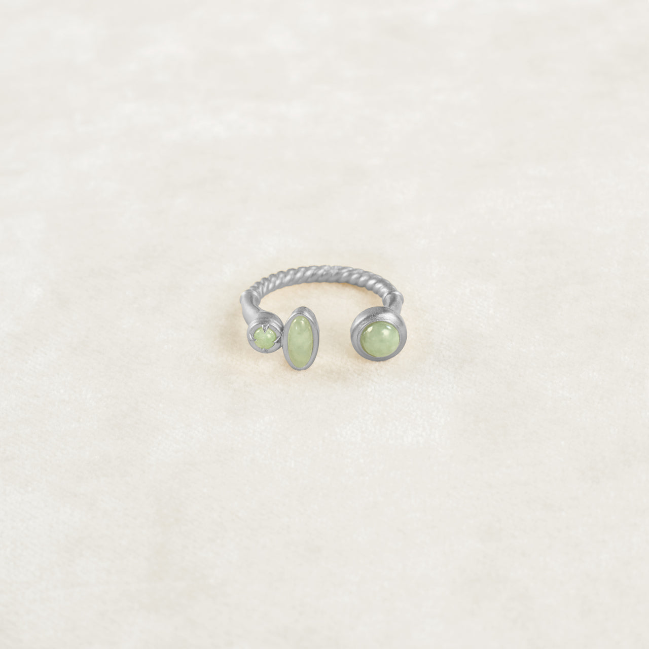 PHEME OPEN RING [LIGHT GREEN]