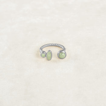 PHEME OPEN RING [LIGHT GREEN]