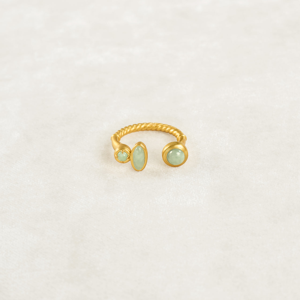 PHEME OPEN RING [LIGHT GREEN]