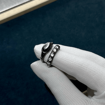 Pheme Ring [Black x White]