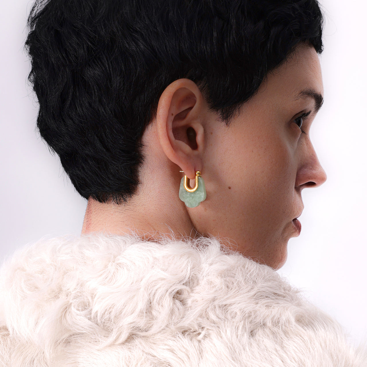 PADMA EARRING [LIGHT GREEN]