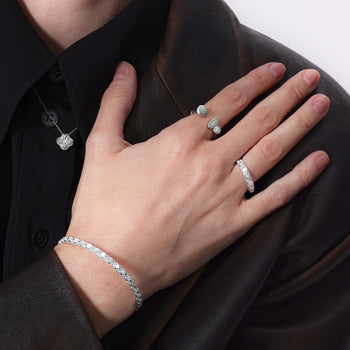 PHEME OPEN RING [LIGHT GREEN]