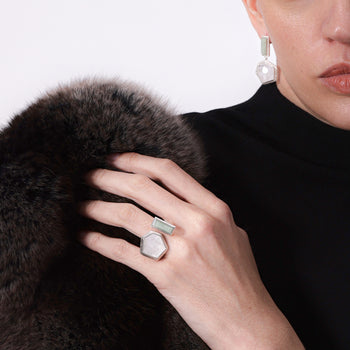 ARUNA OPEN RING [WHITE]