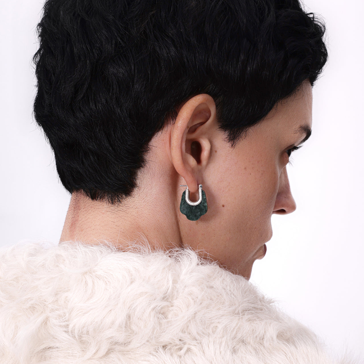 PADMA EARRING [DARK GREEN]