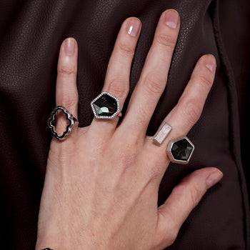 ARUNA OPEN RING [BROWN]
