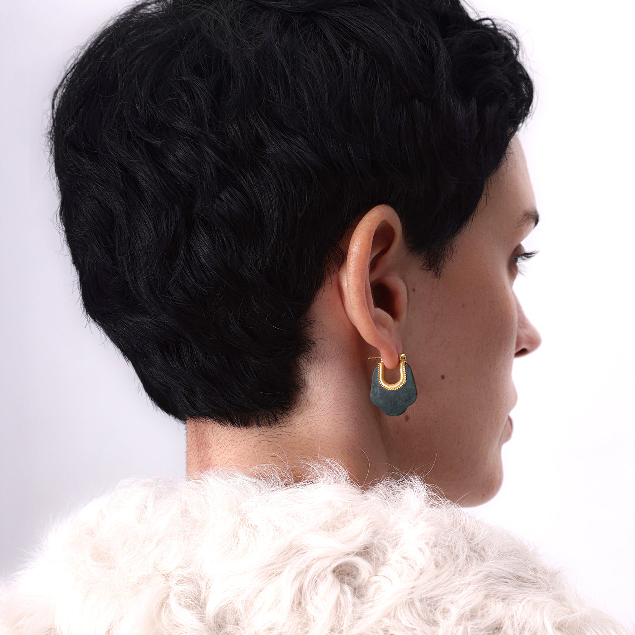 PADMA EARRING [DARK GREEN]