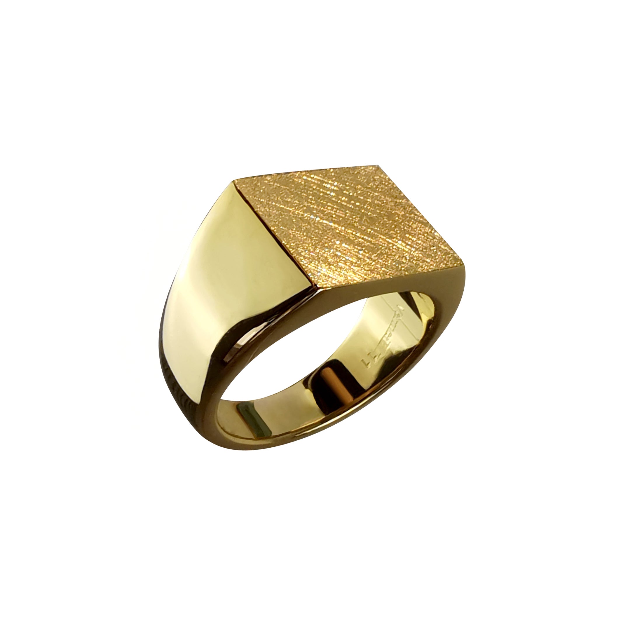 Yellow Gold Signet Ring, Oval - Polished – Marke Fine Jewelry